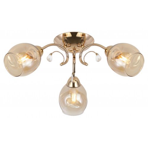 Люстра Rivoli 3x40W E27 Magda 9028-303 металл/золото/стекло 48203