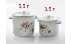 Набор кастрюль Луговой мак 3.5;5,5л