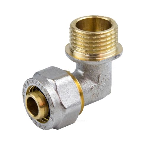 Угольник для металлопластиковой трубы 20 х 1/2"(15 мм) цанга наружная