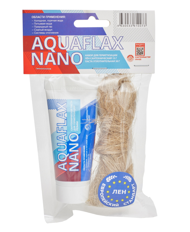 Набор монтажный AQUAFLAX NANO 04050 (паста 30г + лен 15г) 