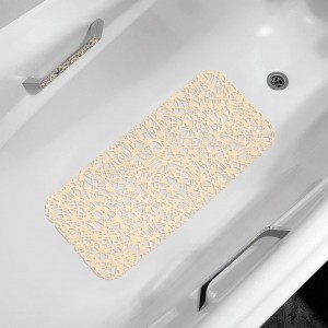 Коврик для ванны 72х35 Паутинка на присосках ПВХ, Пляжный песок, прямоуг. 6916 Вилина