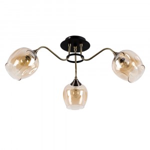 Люстра ARTELAMP 3x40W E27  ант. бронз./стекл. MONICA A3831PL-3AB