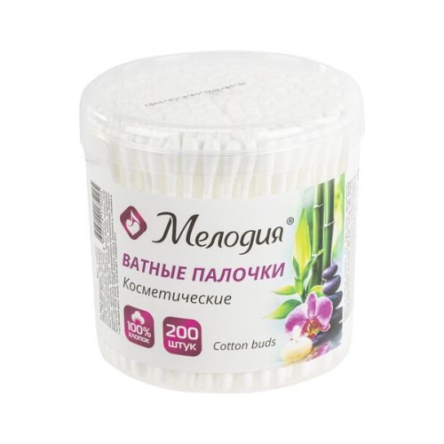 Ватные палочки 200 шт. МЕЛОДИЯ 128857