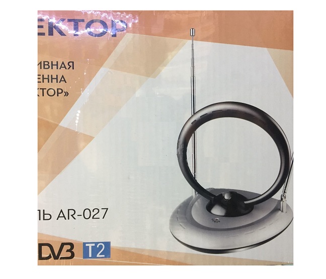 Антенна TV комнатная активная ВЕКТОР AR-027 DVB-T/T2