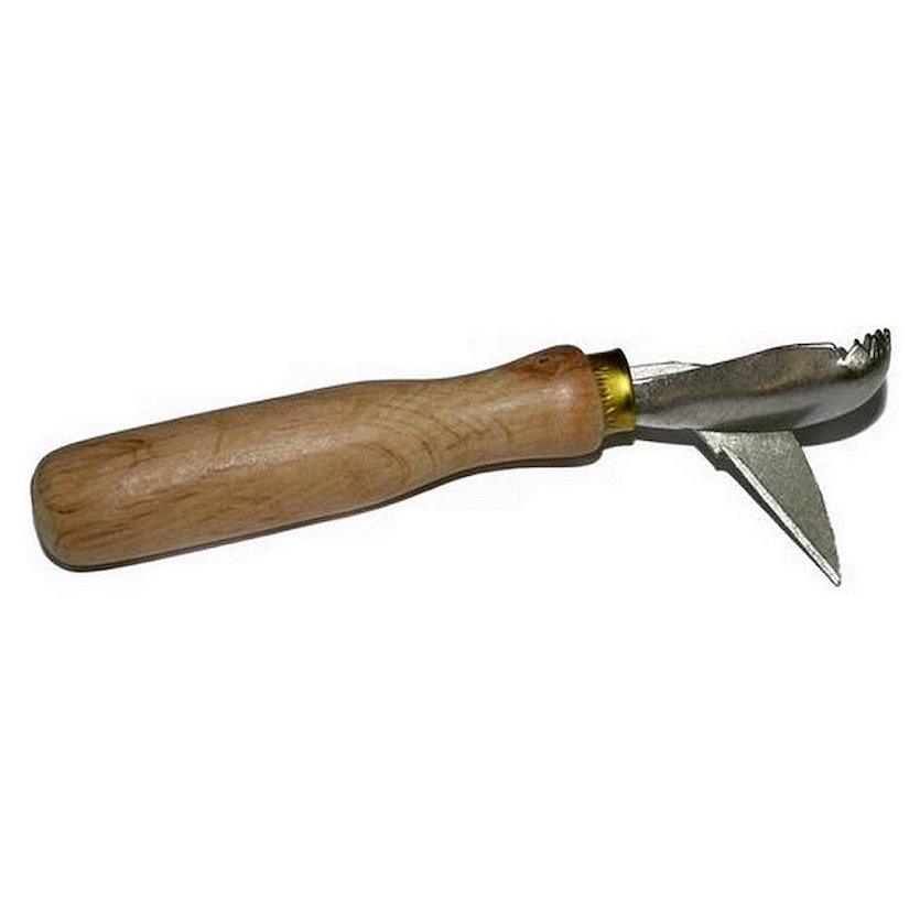 Рыбочистка с ножом для вспарывания с деревянной ручкой