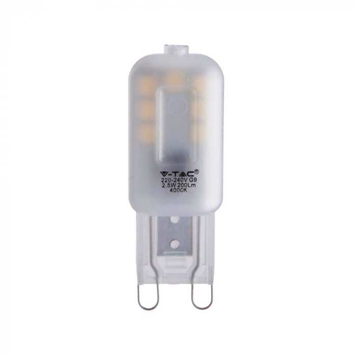 Лампа светодиодная G9 220В 2,5Вт 4000К холодная, прозрачная  V-TAC  SKU-7206