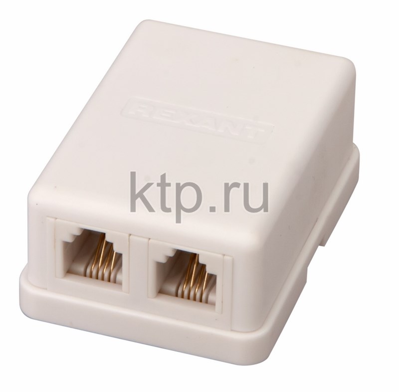 Розетка телефонная TF на 2 вх джек открытой установки 