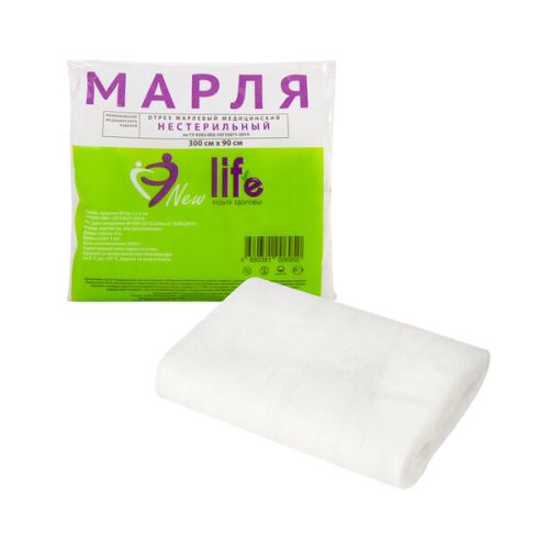 Марля медицинская отбеленная 3 м х 0,9 м NEW LIFE 94262