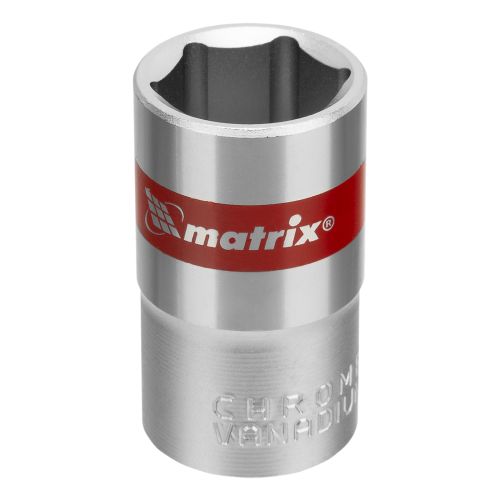 Головка торцевая, 16 мм, шестигранная, CrV, под квадрат 1/2 Matrix 13116
