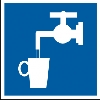 Самоклеющиеся знаки  "Питьевая вода"  200х200мм.