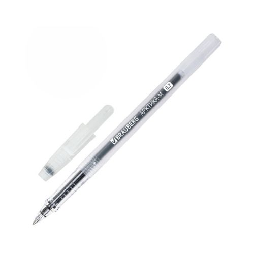 Ручка гелевая чёрная 0,5mm BRAUBERG "АРКТИКА-М" 143958