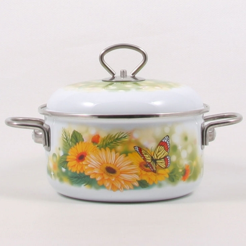 Кастрюля эмаль с ободком 3,0л GOLDEN AUTUMN ELROS 1812САП4/6Д