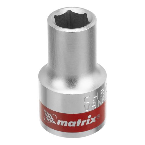 Головка торцевая, 10 мм, шестигранная, CrV, под квадрат 1/2 Matrix 13110