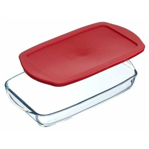Форма для запекания стекло 260х150 мм, 1,5 л с крышкой BORCAM 59864-1118132