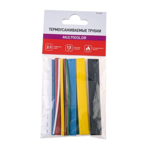 Трубка термоусадочная набор Rexant (MULTICOLOR) 29-0103