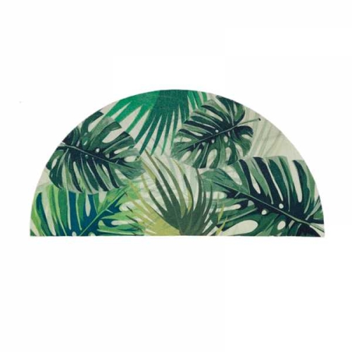 Коврик для ванны 62х31 см SHAHINTEX SILK PHOTOPRINT (55) полукруглый Монстера