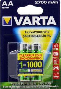 Аккумулятор Varta 2700mAh Ni-Mh HR6