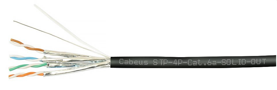 Витая пара U/FTP cat 6e 4х2х0,57 STP SOLID-OUT-LSZH-UV (7198c)