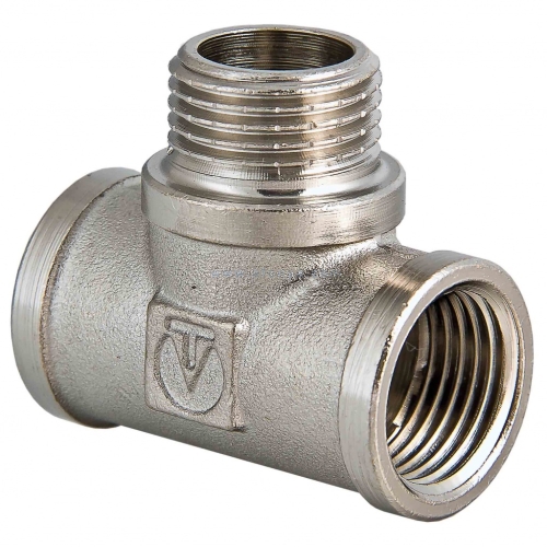 Тройник никель переходной  3/4"(20мм)x1/2"(15мм)x3/4"(20мм)  вн.-нар.-вн.