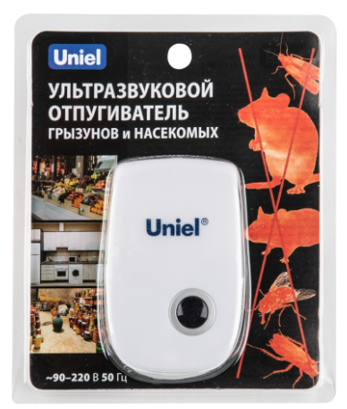 Отпугиватель ультразвуковой от грызунов и насекомых UDR-E11 UNIEL до 80м2