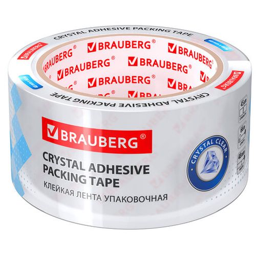 Скотч 48 мм х 66 м Кристальный 45 микрон BRAUBERG, 440153