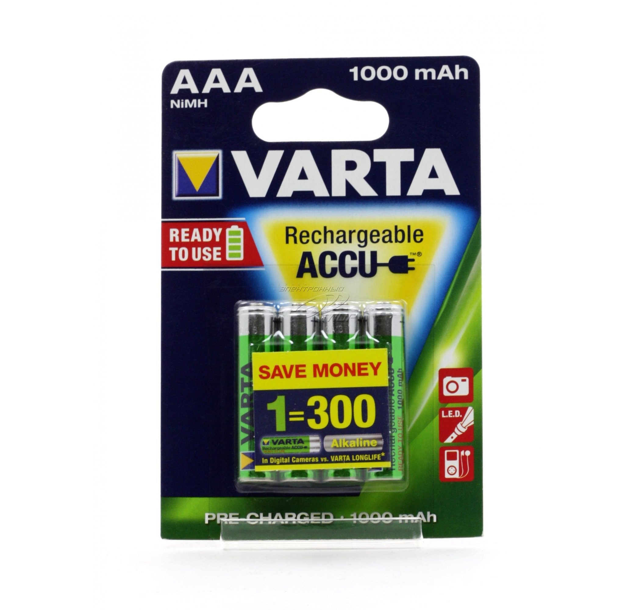 Аккумулятор Varta 1000mAh Ni-Mh HR3 ААА 