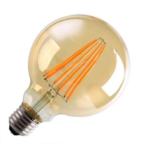 Лампа светодиодная шар Е27 G 95 5Вт 220В 2200K теплая, филамент V-TAC  SKU-7217