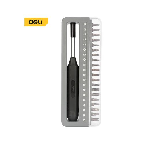Набор насадок в пластиковом футляре отвертка, 40 бит, Deli DL241041 147039