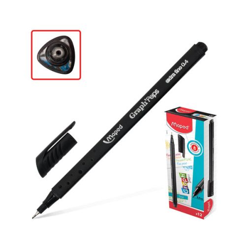 Ручка капиллярная чёрная 0,4mm MAPED Graph' Peps 749111