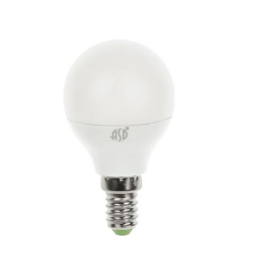 Лампа светодиодная шар 10Вт E14 220в 4000К холодная, матовая 900Лм ASD