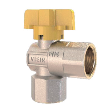 Кран газовый  1/2" (15мм) внутр-внутр бабочка УГЛОВОЙ