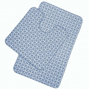 Набор ковриков 50*52см, 50*85см текстиль, ПВХ, Вилина 7060-002-blue
