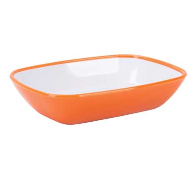 Салатник пластик прямоугольный 750мл Аква оранжевый