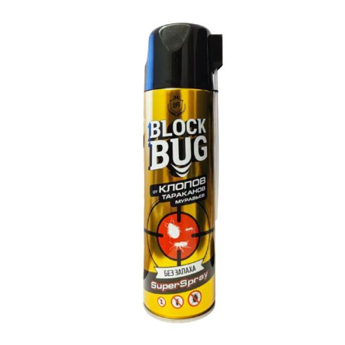 Средство от насекомых Аэрозоль BLOCK BUG 500 мл клопов, тараканов, муравьев