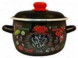 Кастрюля эмаль с ободком 4,0л Gazpacho