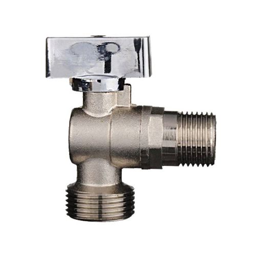 Кран MINI шаровой угловой 1/2"(15 мм) х 3/4"(20 мм) нар-нар TRm 741 
