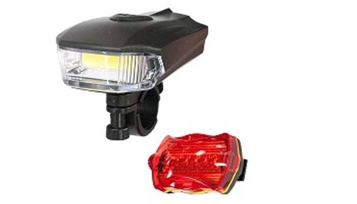 Фонарь велосипедный LED (комплект фара/габарит) INHOM SH-A08/ FY-812