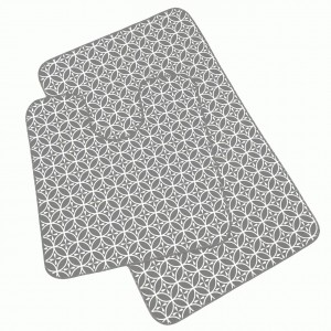 Набор ковриков 50*52см, 50*85см текстиль, ПВХ, Вилина 7060-002-grey 