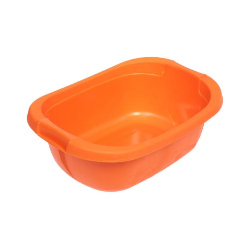 Таз пластиковый 15,0 л, прямоугольный, с ручкой, мандарин, Berossi, АС 18340000