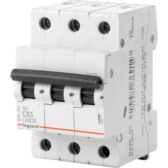 Авт выкл  Legrand  RX³ 3P С32A 4,5kA (419711)