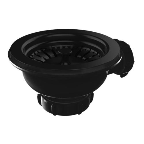 Выпуск для сифона 3 1/2 (40 мм) д. 115 мм с отв. под перелив Z-PRO-BL-8016 ZEGOR ЧЕРНЫЙ