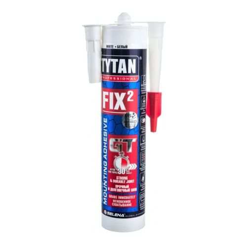 Клей ЖГ TYTAN Professional Fix² GT гибридный с мгновенным схватыванием, белый 290 мл (картридж)
