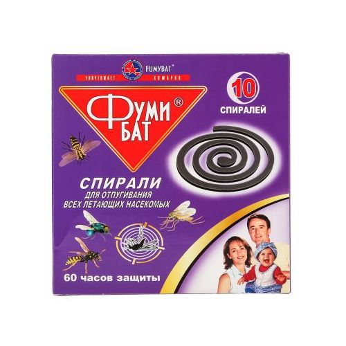 Средство от насекомых спираль от комаров (10 шт) ФУМИБАТ