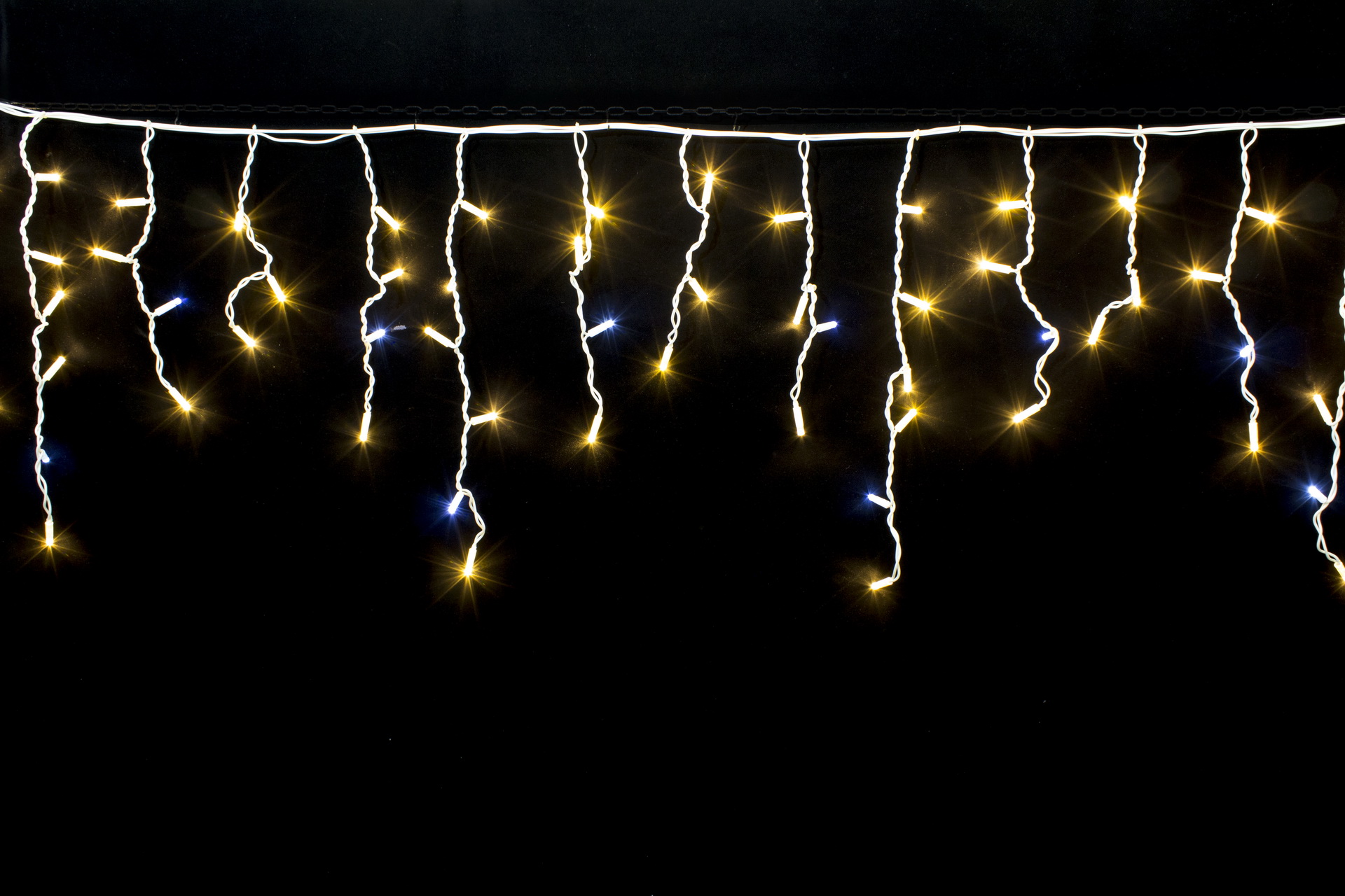 Гирлянда Бахрома уличная 3,0 x 0,5 м 220В, LED, Провод Белый Каучук, IP65