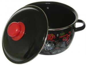 Кастрюля эмаль с ободком 3,0л Gazpacho