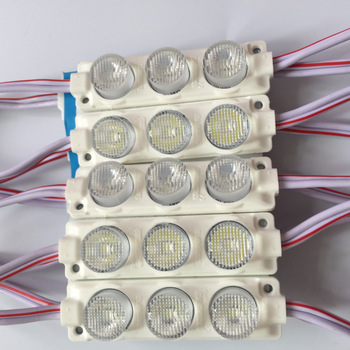 Модуль светодиодный линза выпуклая(3диода) 12V 3,0W  IP-68