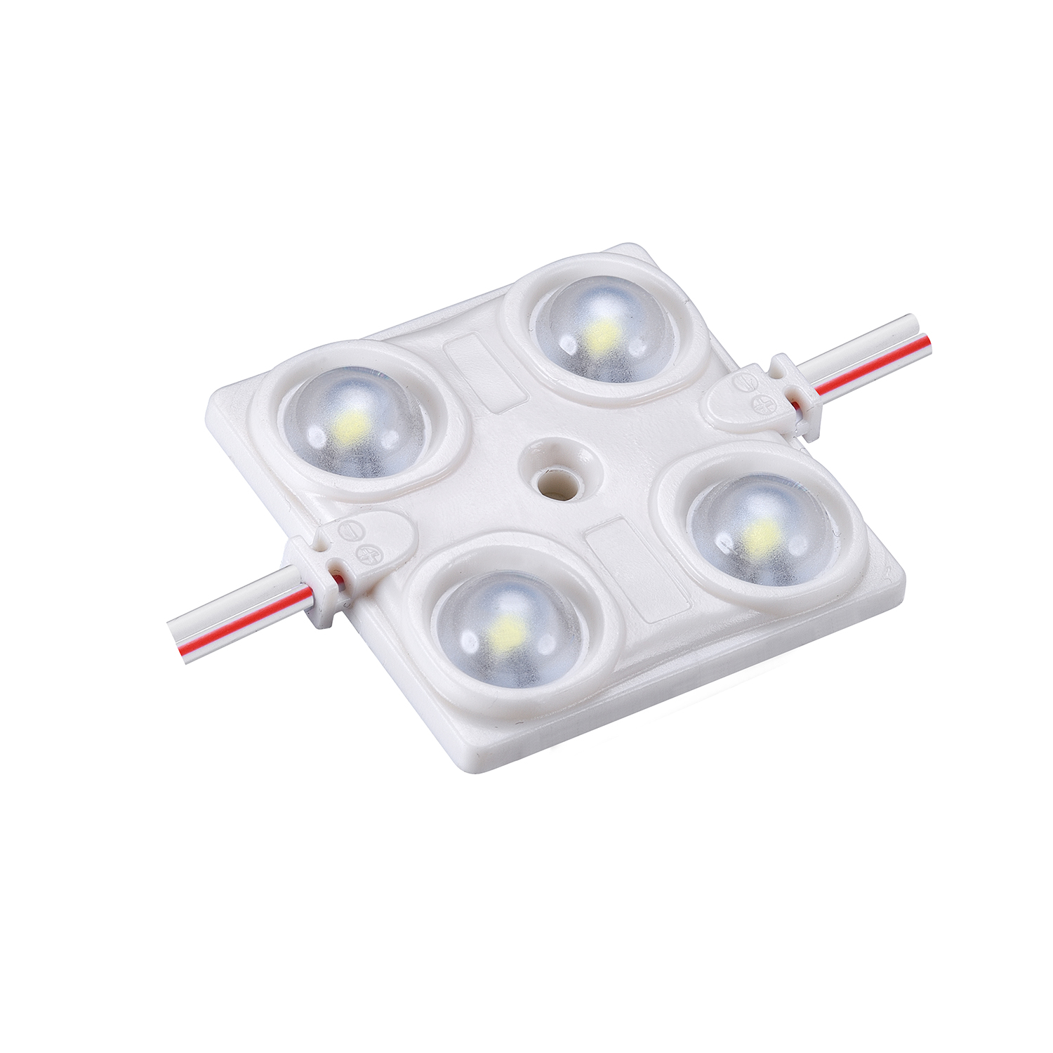 Модуль светодиодный линза (4диода) 12V 2,0W  IP-68