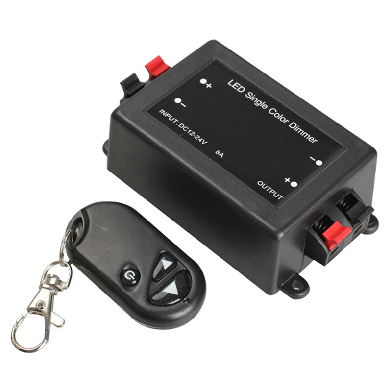 Контроллер для монохромной светодиодной ленты  DC12V~24V/8A 96W/192W. (радио сигнал)