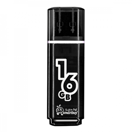 Флешка USB 2.0  16 Gb SmartBuy Glossy Black