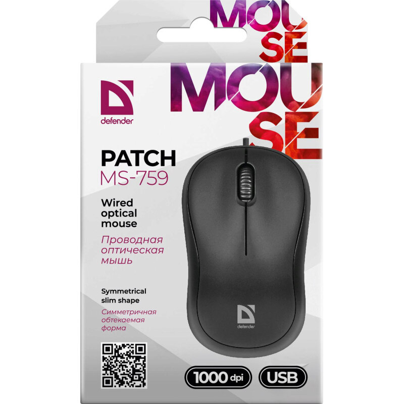 Мышь проводная  USB Defender MS-759